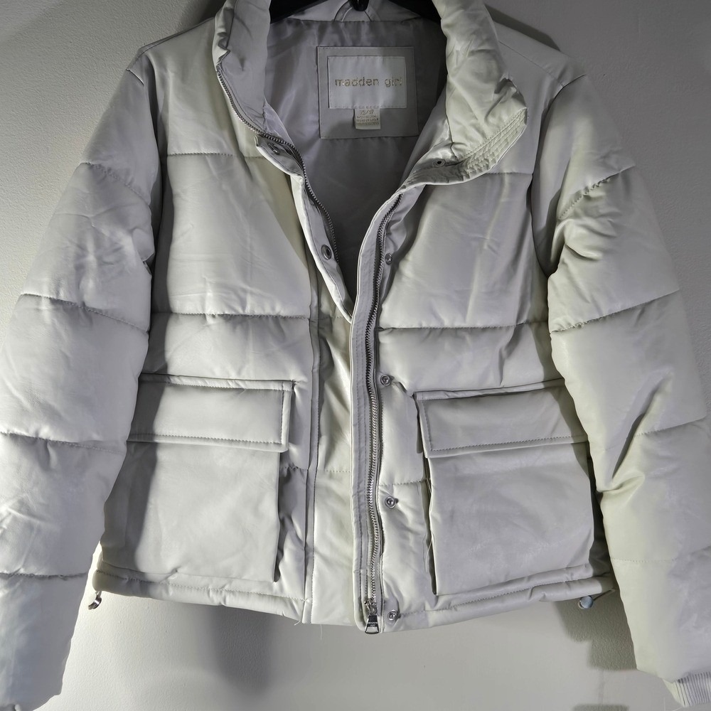 Madden Girl Size XS Cream Puffer Jacket New With Tags